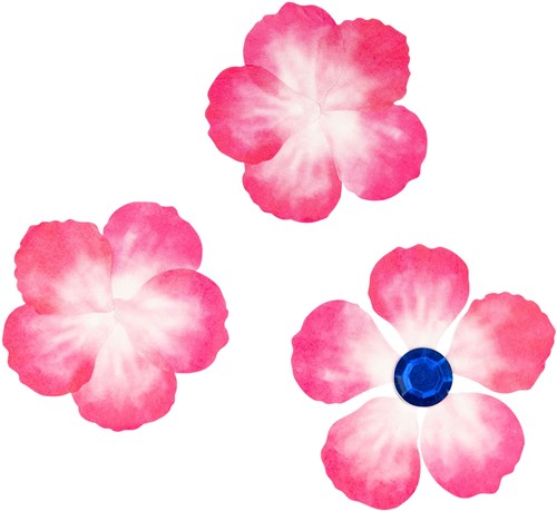 Colorations - Washi stickers pink flower petals 80 pieces craft fun-3