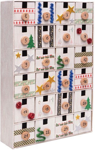 Colorations advent calendar papier-mache box Christmas craft fun-2