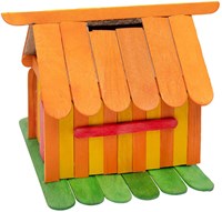 Colorations piggy bank house white paper 3 pieces painting-3