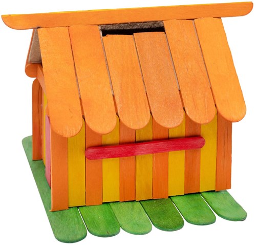 Colorations piggy bank house white paper 3 pieces painting-3