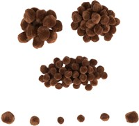 Colorations craft pom poms brown 100 pieces for kids