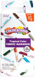Colorations fabric markers tropical colors 6 pieces child-friendly