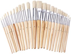 Colorations wooden paintbrush set - painting for kids 24 pieces