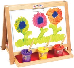 Colorations 4-in-1 Table Easel with Whiteboard and Chalkboard