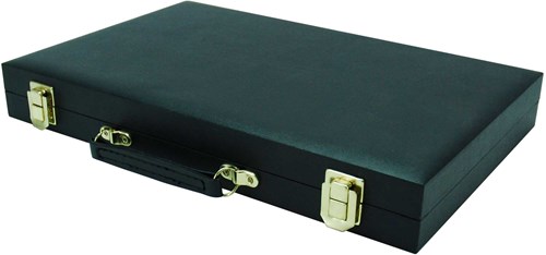 HOT Games Backgammon case 38 cm. Black plain-2