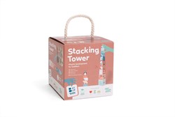 Stacking tower stacking toy educational cardboard toddler - colorful game
