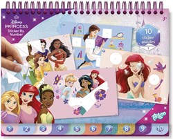 Totum Disney Princess sticker book - educational activity book with coloring pages