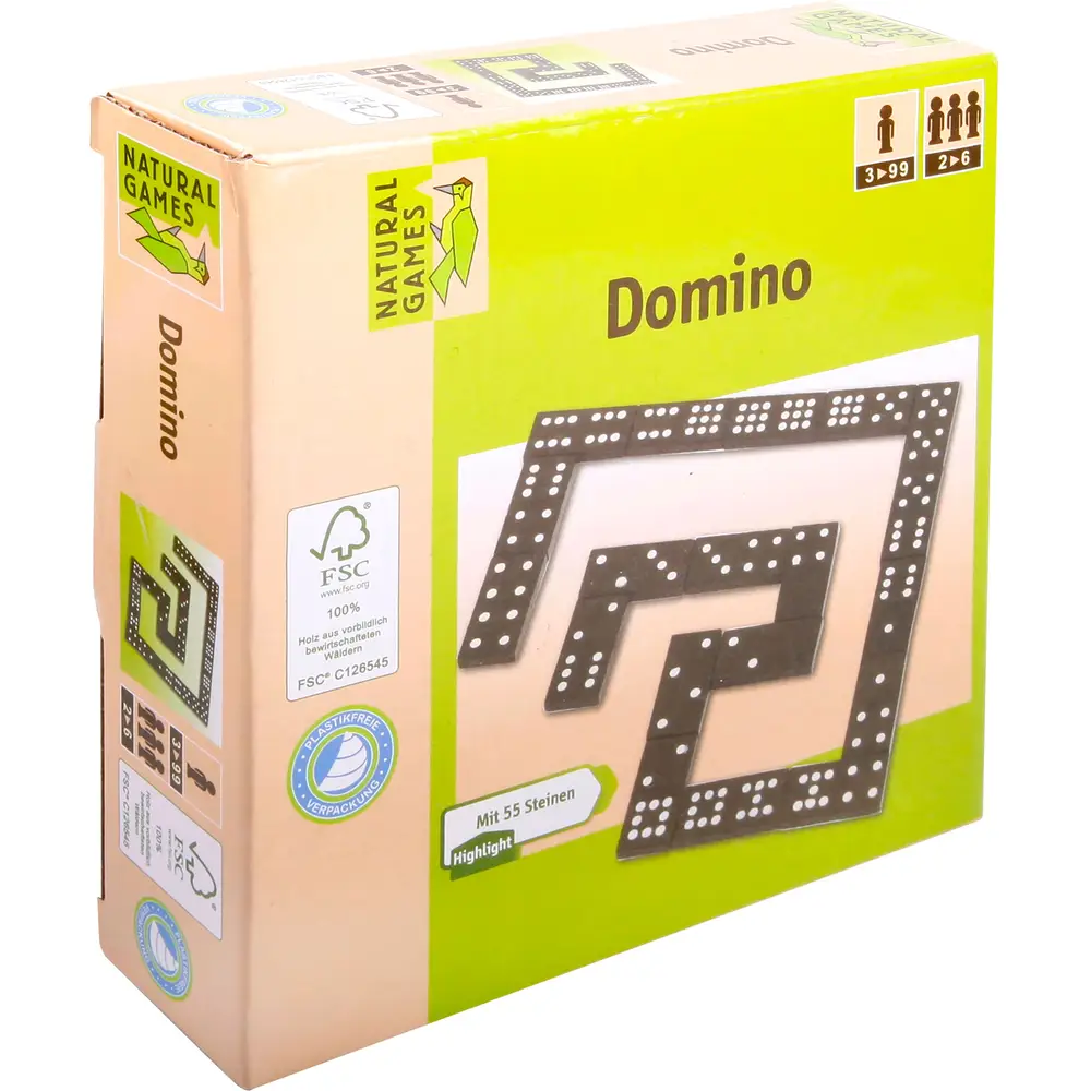 Vedes domino game wood 55 tiles educational toy