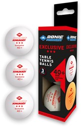 Schildkröt table tennis balls 3-star poly 40+ white 3 pieces