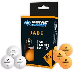 Schildkröt table tennis balls Jade Poly 40+ set 6 pcs white orange