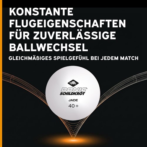 Schildkröt table tennis balls Jade Poly 40+ set 6 pcs white orange-3