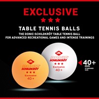 Schildkröt table tennis balls 3-Star Poly 40+ 6 pieces white and orange-3