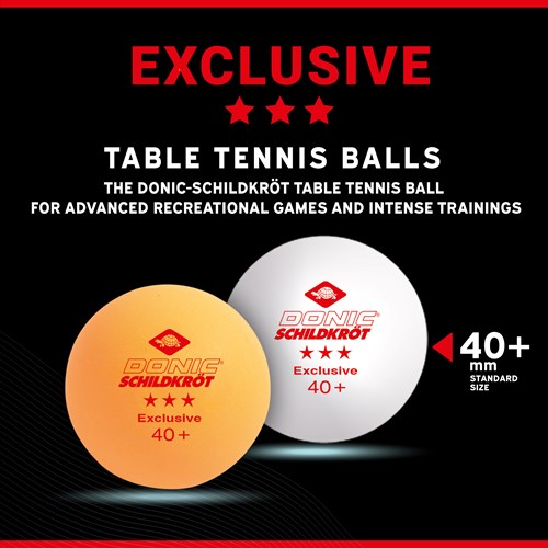 Schildkröt table tennis balls 3-Star Poly 40+ 6 pieces white and orange-3
