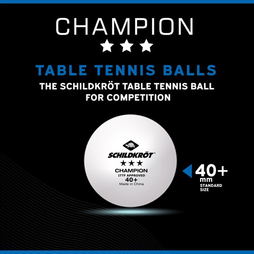 Schildkröt Table Tennis Balls 3-Star ITTF Poly 40+ White 120 Pieces-3