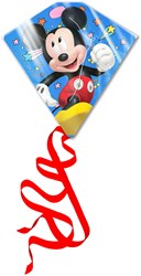 Eolo kids kite Mickey Mouse with fiberglass frame and accessories