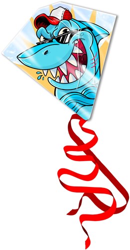 Kites Ready2Fly kite shark - kids kite transparent shark print