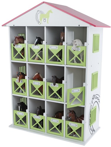 Kids GLOBE horse toy storage box with 12 compartments wood-2