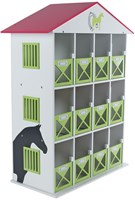 Kids GLOBE horse toy storage box with 12 compartments wood-3