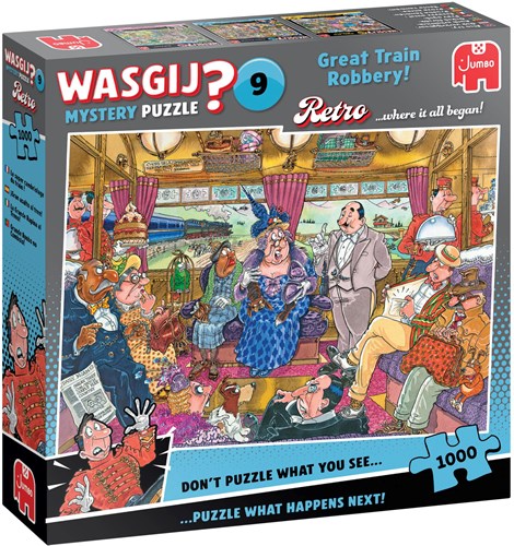 Jumbo puzzle Wasgij Mystery 9 - Great Train Robbery 1000 pieces cartoon