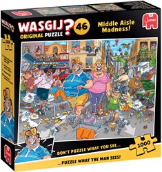 Jumbo puzzle Wasgij Original 46 - Middle Aisle Madness! 1000 pieces cartoon