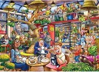 Jumbo puzzle 1000 pieces Wasgij Mystery 28 Cat and Mouse Game jigsaw-2