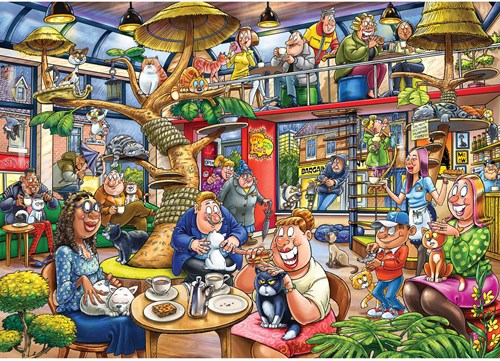 Jumbo puzzle 1000 pieces Wasgij Mystery 28 Cat and Mouse Game jigsaw-2