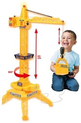 Rapid Wheels crane toy with cable control and light - construction site
