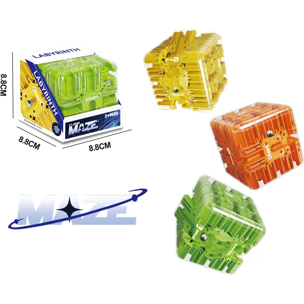 Vedes 3D maze cube puzzle game 8.3cm colorful brain teaser