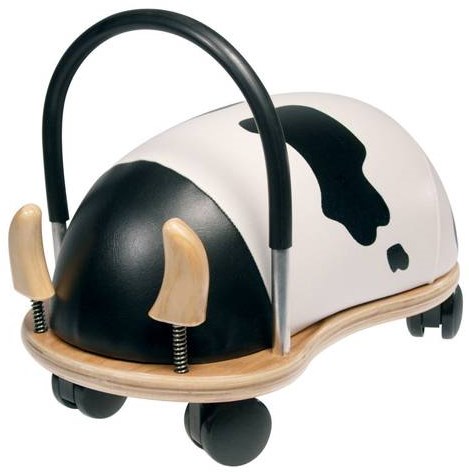 Wheelybug ride-on cow - wooden toy large for kids