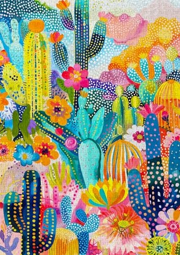 Enjoy Puzzle jigsaw puzzle Cacti Land 1000 pieces nature cardboard-3
