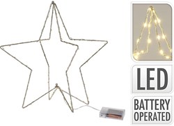 Christmas star LED decoration gold 37 cm warm white light