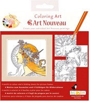 Fridolin coloring set coloring pages with frame 15x15 cm Art Nouveau creative