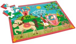 Scratch puzzle princess carriage jigsaw cardboard 60 pieces