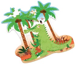 SCRATCH Contour Puzzle - Crocodile