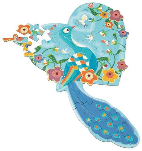 SCRATCH Contour Puzzle - Peacock-3
