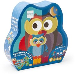 SCRATCH Puzzle 2 Sided - Owl Day-Night