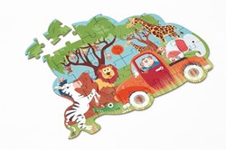 Scratch puzzle Safari animals - Contour puzzle 30 pieces cardboard
