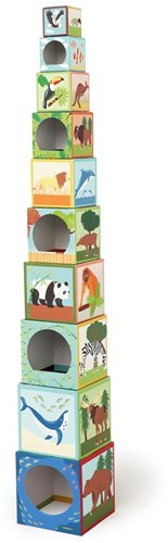 SCRATCH Stacking Tower - Animals of the World-3