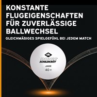 Schildkröt table tennis balls Jade white 6 pieces Poly 40+ quality-3