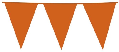 Globos orange bunting plastic 10 meters for party decoration