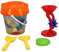 Ocean luxury bucket set sand mill beach toy 5 pieces 18 cm-3