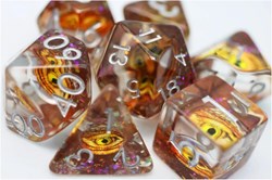 Foam Brain Games dice Golden Dragon Eye RPG set - fantasy tabletop