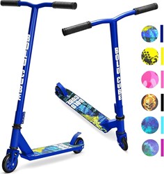 BOLDCUBE Stunt Scooter - Blue - Kids Stunt Step for Skatepark Tricks
