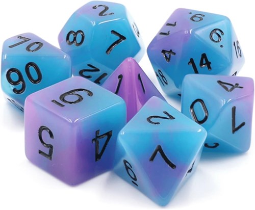 Foam Brain Games dice Glow in the Dark Supernova RPG set multicolor-3