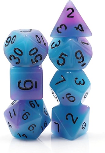 Foam Brain Games dice Glow in the Dark Supernova RPG set multicolor-2
