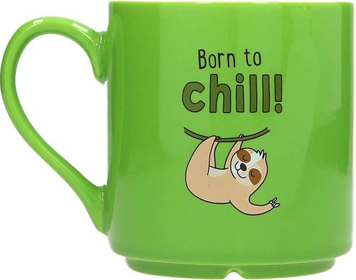 Depesche porcelain mug Born to chill! 300ml with gold foil-3