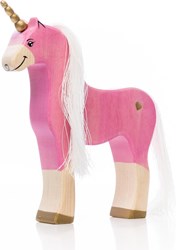 Lilu Unicorn wooden toy mare pink FSC hand-painted magical children