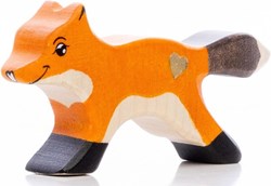 Lilu wooden fox puppy FSC hand-painted toy 9cm - forest animals