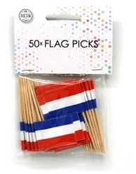 Globos Netherlands flag picks 12x50 pieces party decoration multi