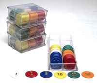 HOT Sports + Toys roulette chips set 240 pcs plastic 25mm casino